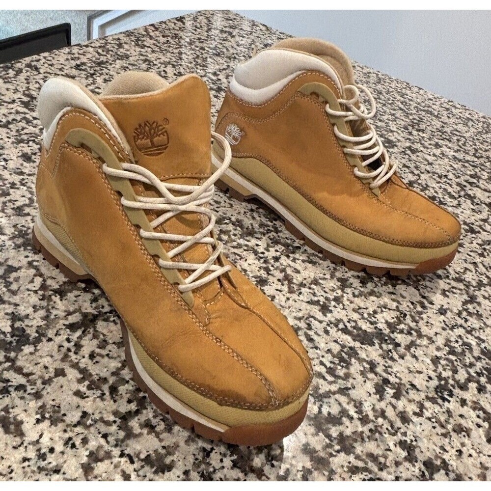 Timberland Women's Boots Euro Dub Ankle Leather Lace Up NUBUCK 85112 Size 7 US - Picture 5 of 10